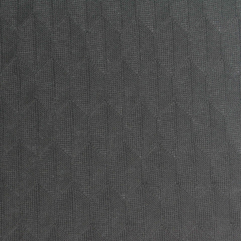 Dark Grey Geometric Rib Knit, Cotton