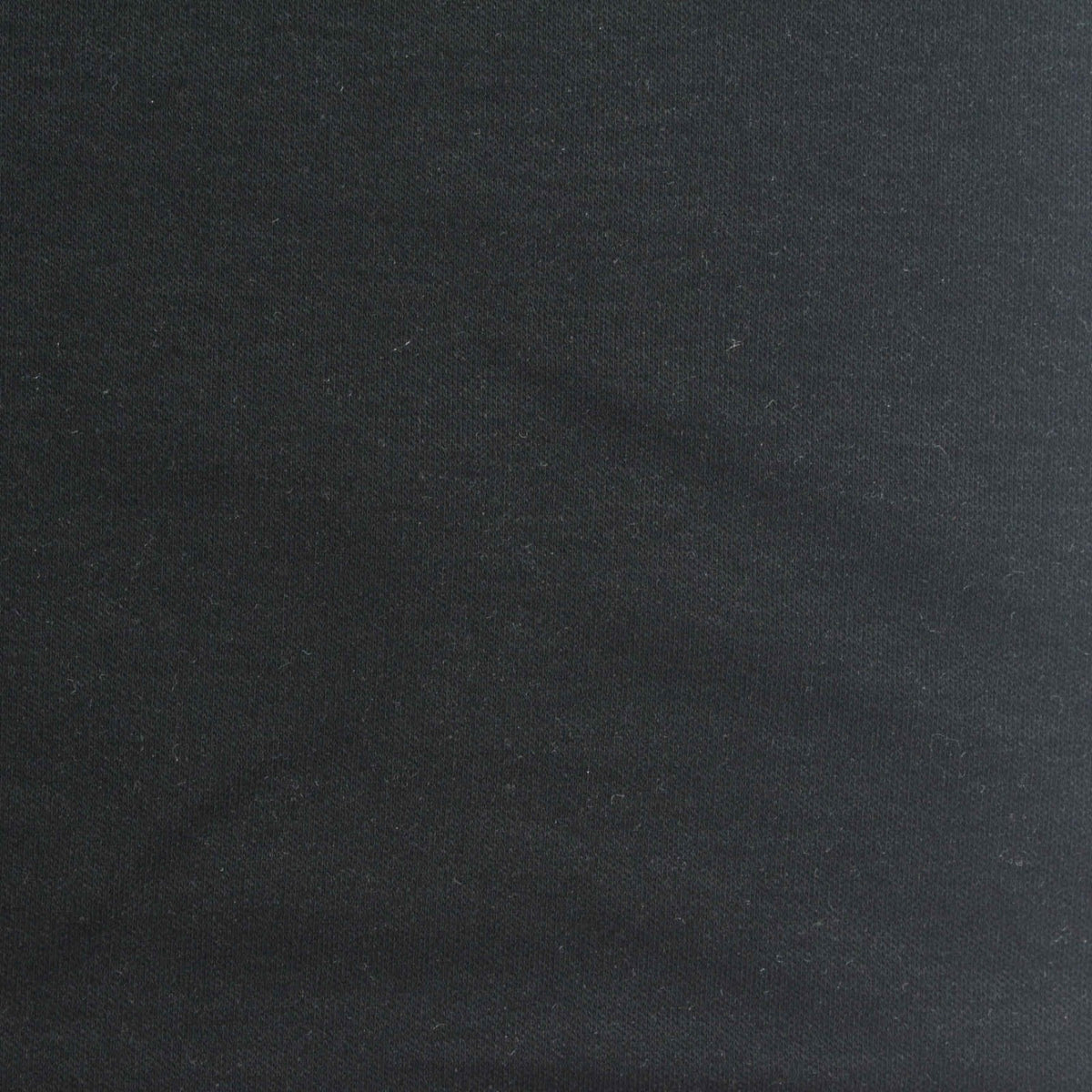 100% Cotton Interlock Knit Fabric, 190 gsm, 175 cm — Black