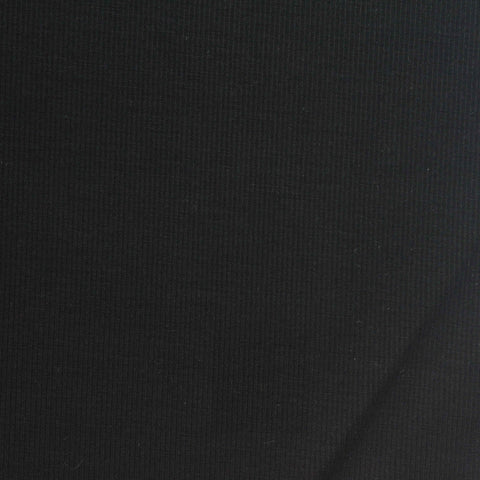Polyester Viscose Stretch Scuba Knit Fabric, 250 gsm, 165 cm — Black