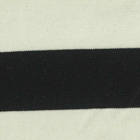 Black Horizontal-Stripe Jersey Knit, Tencel Lyocell, 230 gsm, 165 cm, ref EF-273662