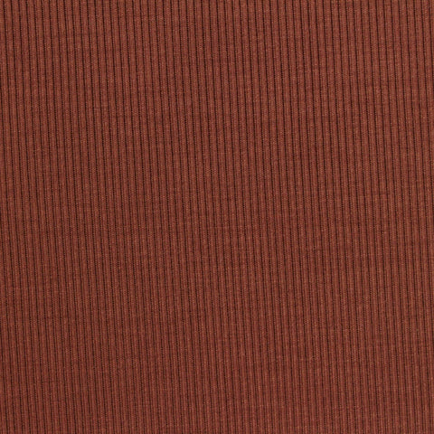 Polyester Stretch Rib Knit Fabric, 500 gsm — Brown