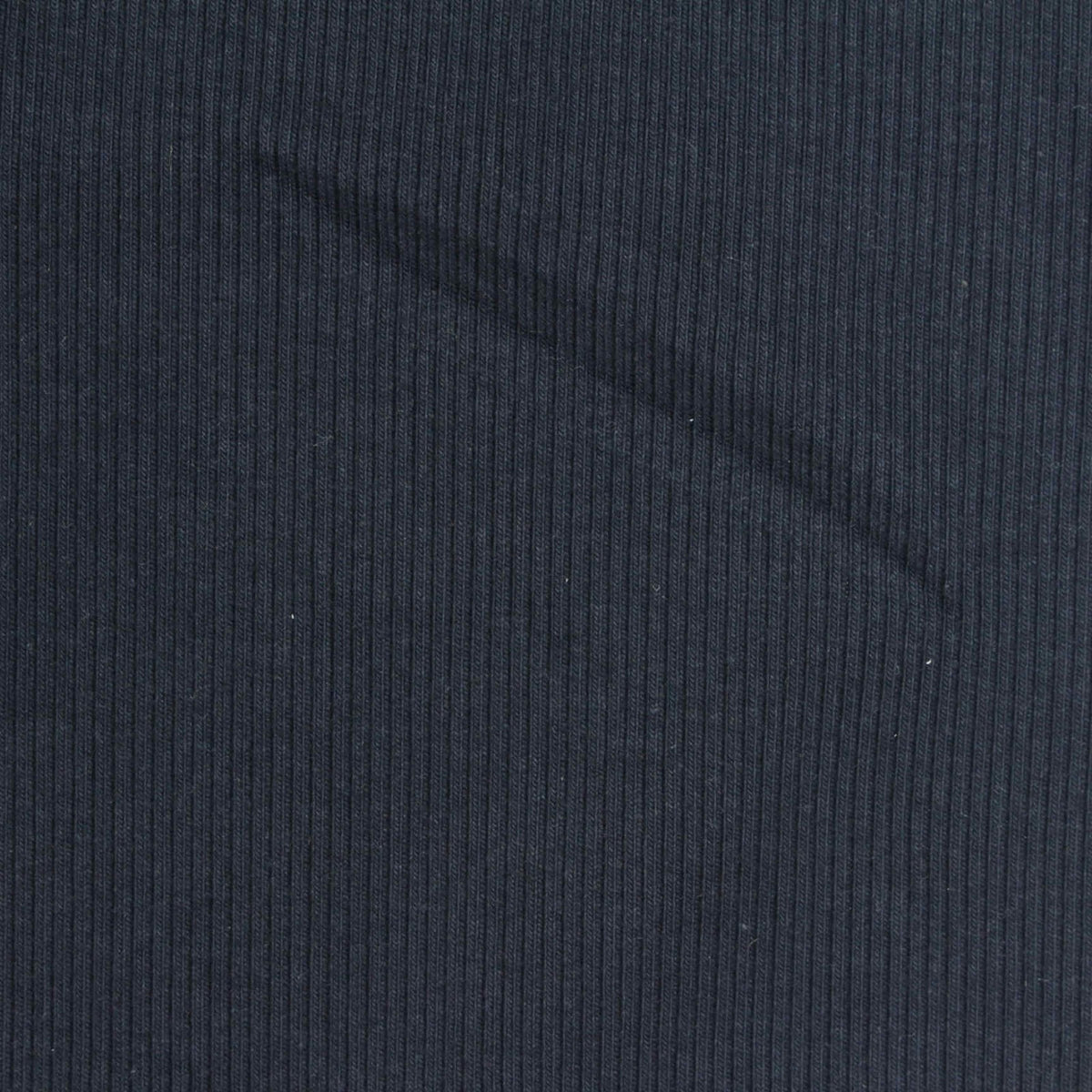 Cotton Stretch Rib Knit Fabric, 480 gsm — Navy