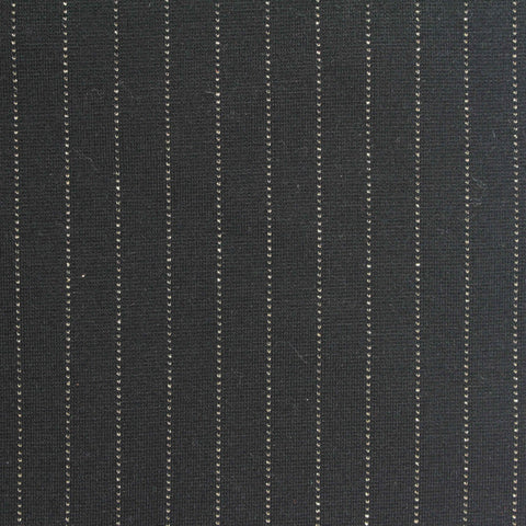 Silver Stripe Ponte Knit, Viscose-Nylon