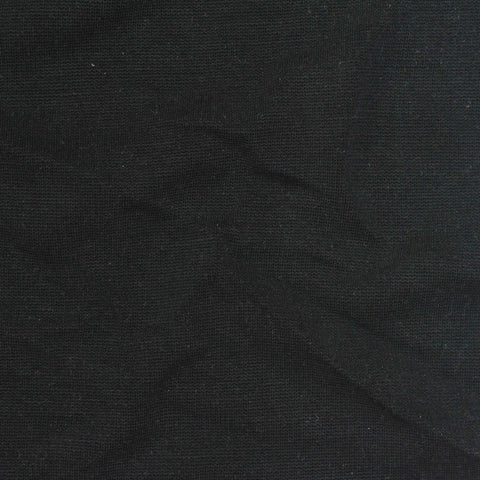 Modal Polyester Stretch Ponte Knit Fabric, 170 gsm, 155 cm — Black