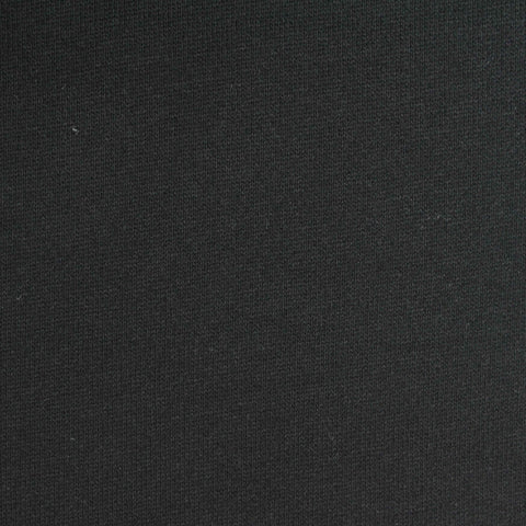 Brushed Cotton Polyester French Terry Fabric, 350 gsm, 180 cm — Black
