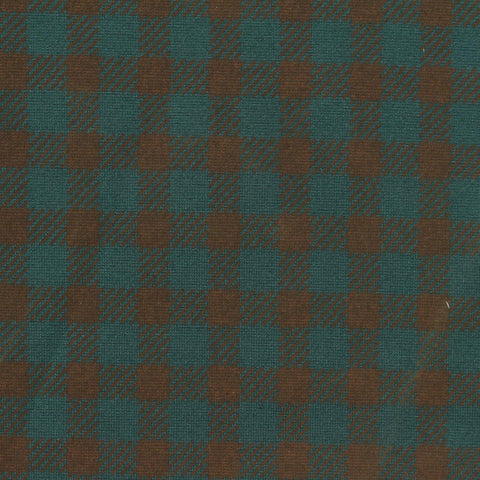 Teal Houndstooth Ponte Knit, Viscose-Nylon