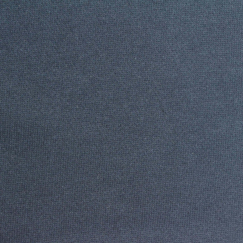 Brushed Cotton Polyester French Terry Fabric, 350 gsm, 180 cm — Navy