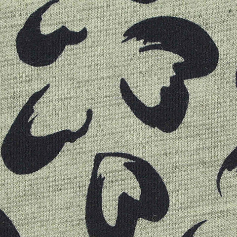 Dark Grey Leopard Ponte Knit, Poly-Viscose