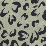 Dark Grey Leopard Ponte Knit, Poly-Viscose