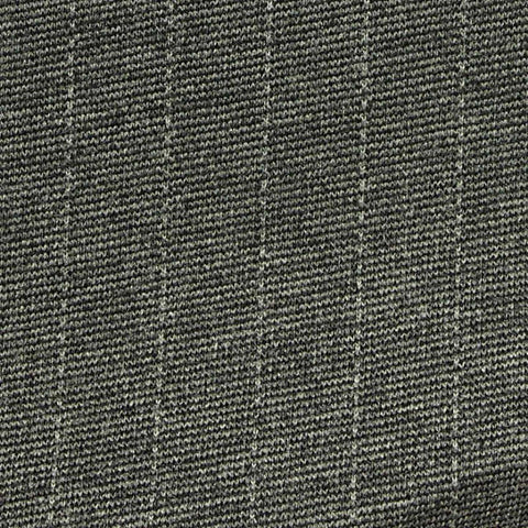 Light Grey Vertical-Stripe Ponte Knit, Poly-Viscose, 360 gsm
