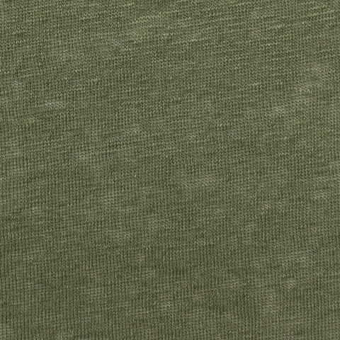Heather Green Marl Jersey Knit, Linen