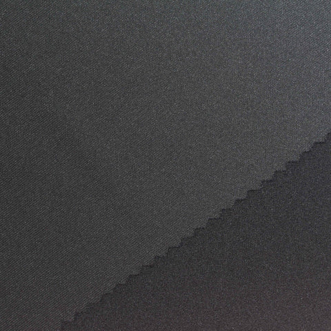 Polyester Stretch Scuba Knit Fabric, 320 gsm, 170 cm — Black