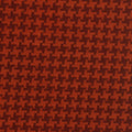Orange Houndstooth Jacquard, Poly-Tencel Lyocell