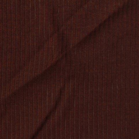 Light Brown Stripes Rib Knit, Tencel Lyocell-Wool