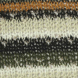 Cream Horizontal-Stripe Chunky Knit, Polyester — texture