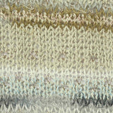 Cream Horizontal-Stripe Chunky Knit, Poly-Cotton — texture
