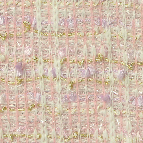 Polyester Metallic Bouclé Fabric, 355 gsm, 165 cm — Pink