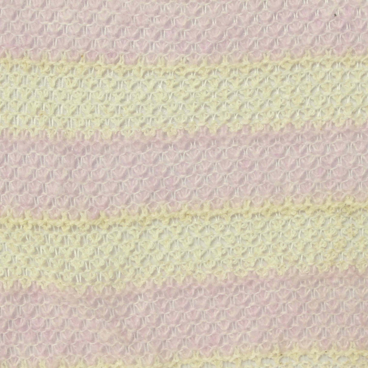 Pink Horizontal-Stripe Chunky Knit, Poly-Cotton, 171 gsm