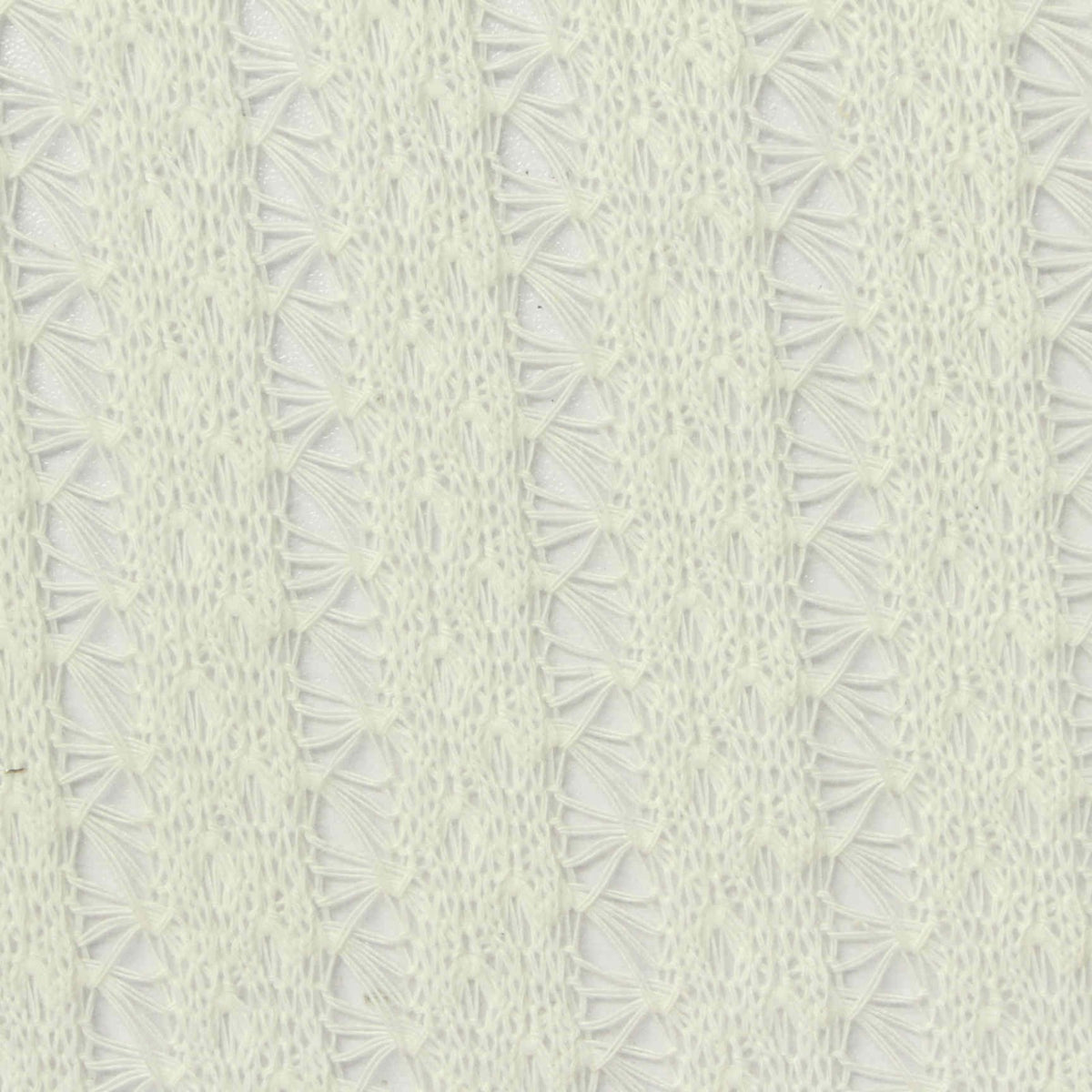Off-White Openwork Rib Knit, Polyester