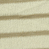 Cream Horizontal-Stripe Chunky Knit, Poly-Cotton