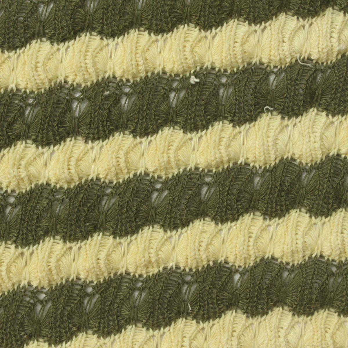 Yellow Stripes Chunky Knit, Cotton-Poly, 270 gsm