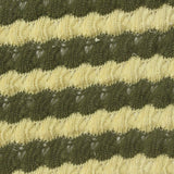 Yellow Stripes Chunky Knit, Cotton-Poly