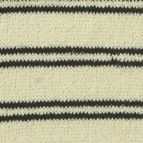 Black Horizontal-Stripe Chunky Knit, Cotton-Poly, 330 gsm