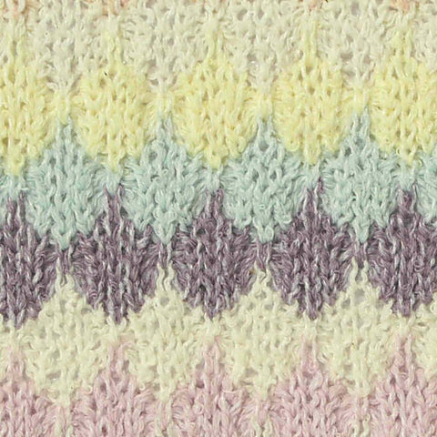 Striped 100% Polyester Chunky Knit Fabric, 355 gsm, 174 cm — Multi