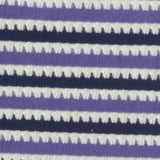 White Horizontal-Stripe Jersey Knit, Poly-Cotton