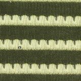 Dark Green Horizontal-Stripe Jersey Knit, Polyester — texture
