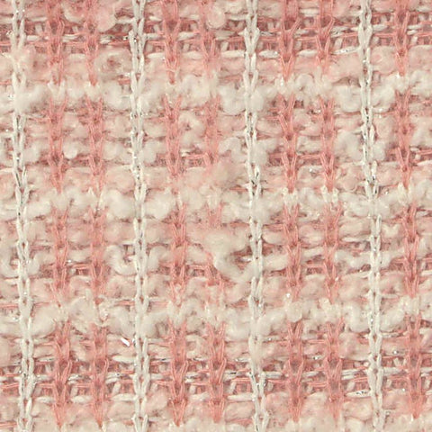 Pink Grid Bouclé, Polyester