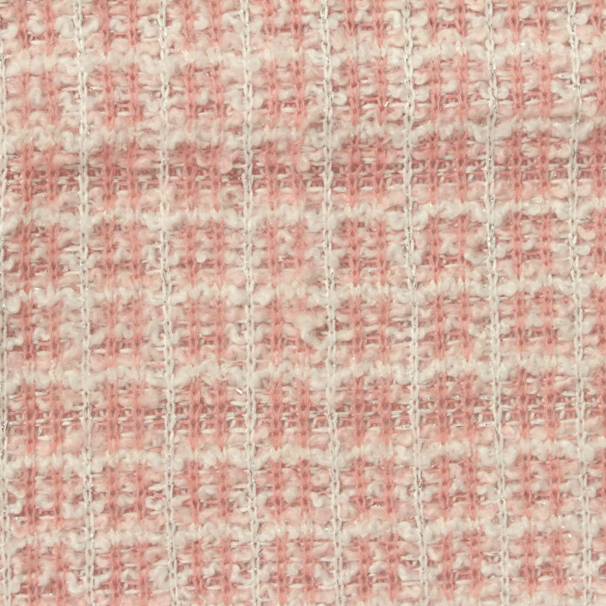 Pink Grid Bouclé, Polyester