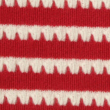 Red Horizontal-Stripe Jersey Knit, Polyester — texture