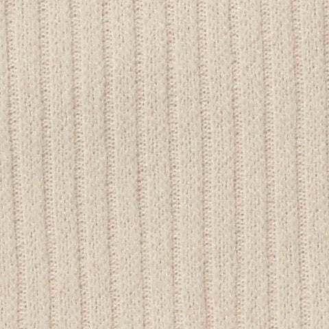 Polyester Stretch Rib Knit Fabric, 300 gsm, 150 cm — Beige