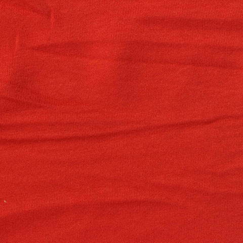Cotton Polyester Stretch French Terry Fabric, 230 gsm, 165 cm — Red
