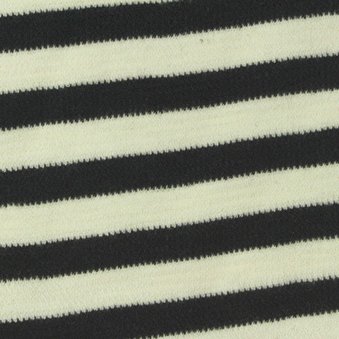 Black Stripes Knit, Cotton-Poly, 300 gsm