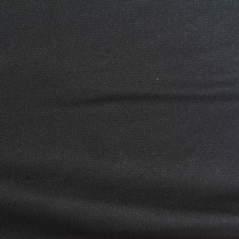 Polyester Stretch Ponte Knit Fabric, 340 gsm, 165 cm — Black
