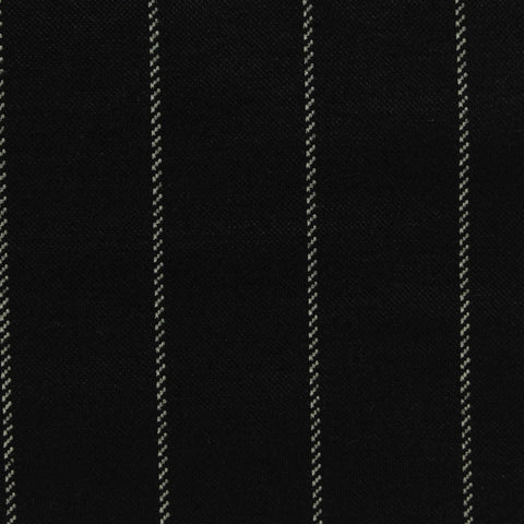 Black Vertical-Stripe Jacquard, Viscose-Poly, 320 gsm