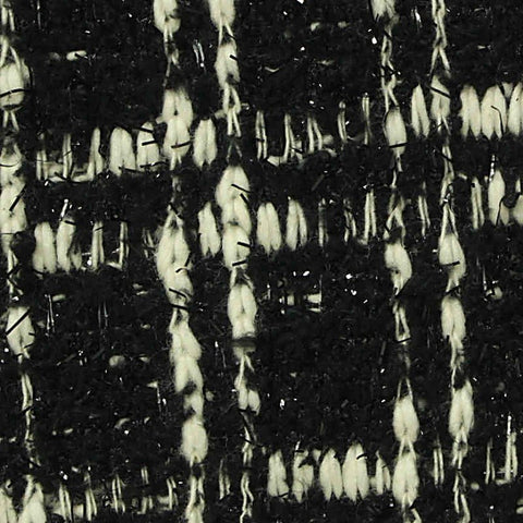 Black Check Bouclé, Poly-Cotton