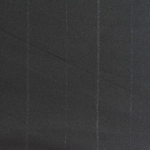 White Vertical-Stripe Linen-Look, Polyester