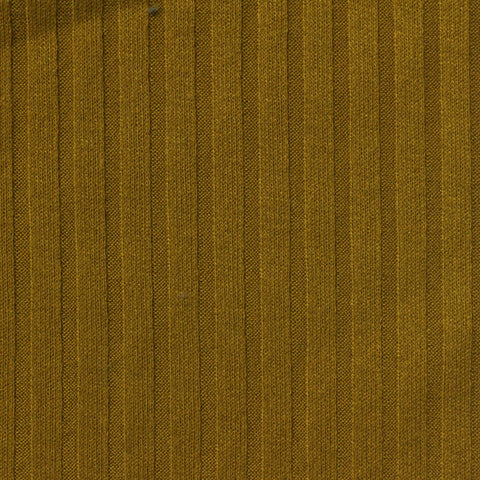 Polyester Viscose Stretch Rib Knit Fabric, 210 gsm, 160 cm — Khaki