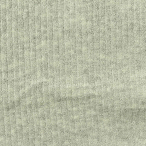Heather Polyester Cotton French Terry Fabric, 320 gsm, 180 cm — Grey