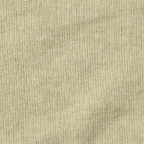 Heather Brushed Polyester Cotton Rib Knit Fabric, 300 gsm, 158 cm — Beige