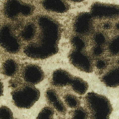 Black Leopard Linen-Look, Polyester, 250 gsm