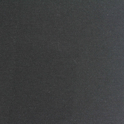 Viscose Nylon Stretch Ponte Knit Fabric, 420 gsm, 155 cm — Black