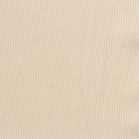 Acrylic Viscose Stretch Rib Knit Fabric, 338 gsm, 126 cm — Beige