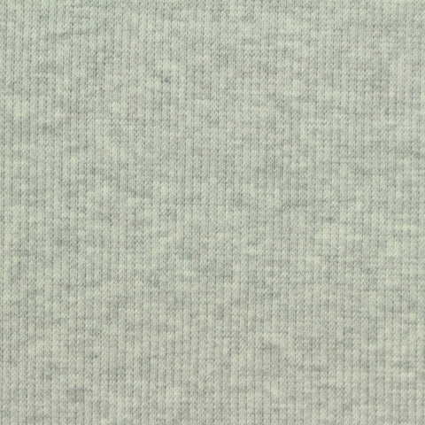 Light Grey Marl Rib Knit, Poly-Cotton, 280 gsm, 128 cm