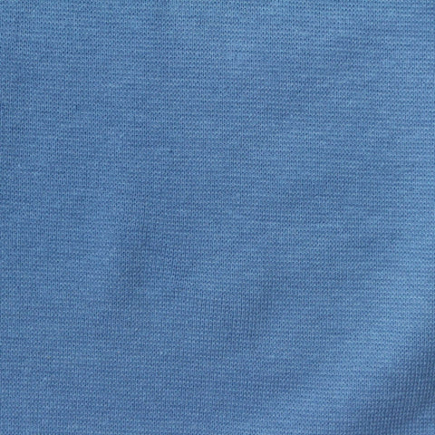 Cotton Polyester Stretch Rib Knit Fabric, 226 gsm, 170 cm — Blue