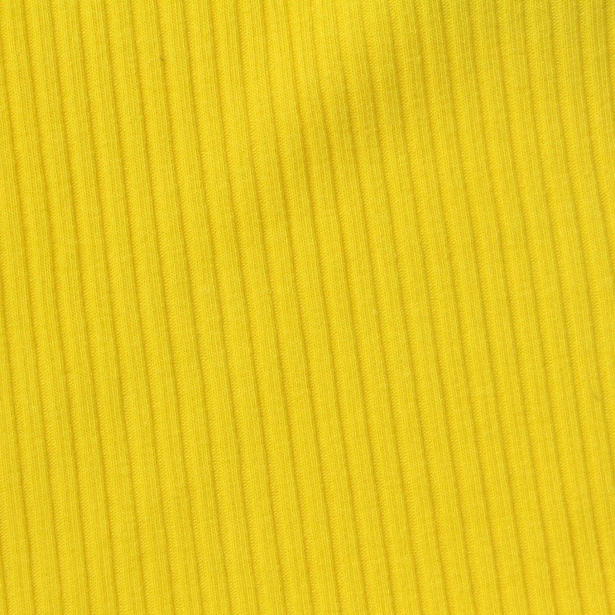 Cotton Polyester Stretch Rib Knit Fabric, 178 gsm, 150 cm — Yellow