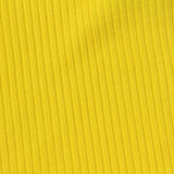 Cotton Polyester Stretch Rib Knit Fabric, 178 gsm, 150 cm — Yellow